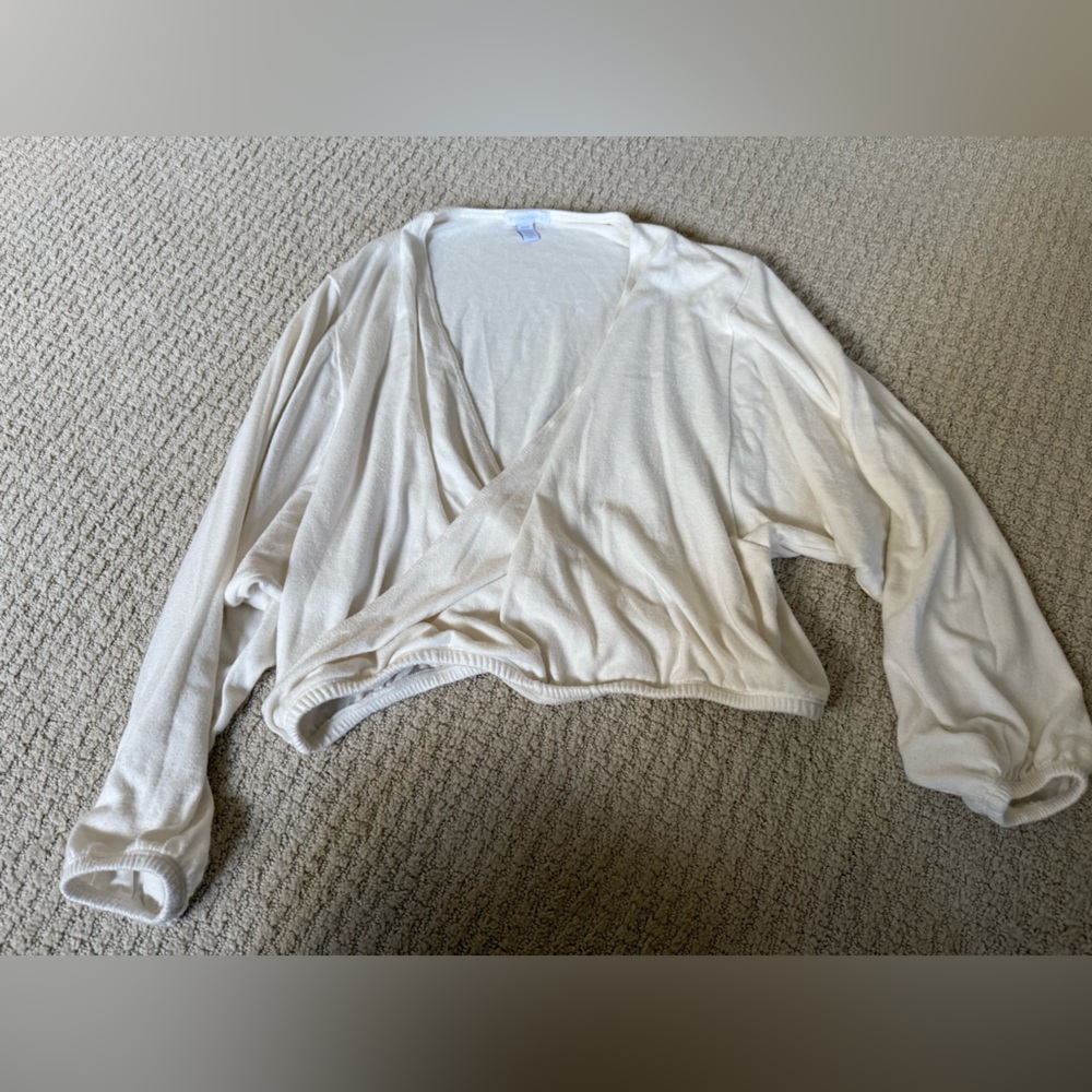 Beyond yoga Wrapped Up Pullover - Fresh Snow / M
